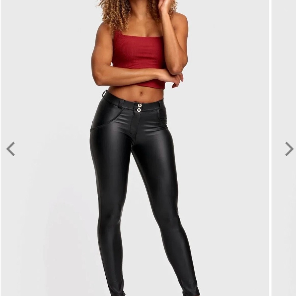 Black Freddy Leather Pants